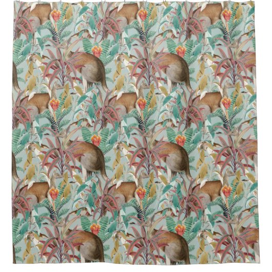 Kenguru Pattern Douchegordijn (Voorkant)