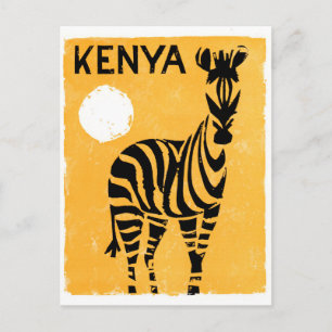 Kenia Africa Vintage Travel Poster gerestaureerd Briefkaart