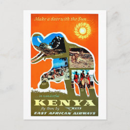Kenia, Afrika, een afspraakje maken met een zon, r Briefkaart