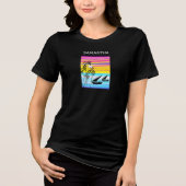 Kenia Afrika Kust Zonsondergang Zeilen T-shirt Tri (Voorkant)