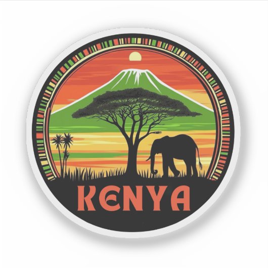 Kenia Afrika Sticker (Voorkant)