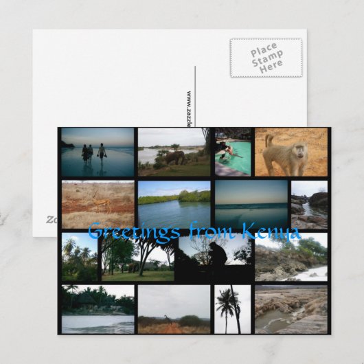 Kenia Briefkaart (Voorkant / Achterkant)