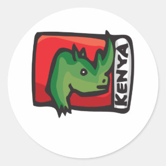 Kenia Design Ronde Sticker