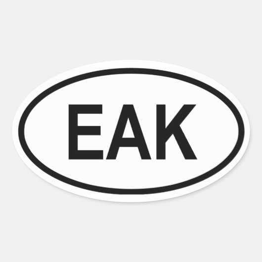 Kenia "EAK" Ovale Sticker (Voorkant)