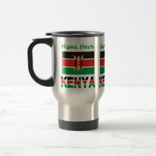 Kenia en Keniaanse Vlag Groene Personalisatie Reisbeker