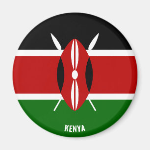 Kenia Flag Charming Patriotic Magneet