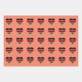 Kenia Flag, Heart & Kenyan Mode / Gift Set Inpakpapier Vel (Voorkant 2)
