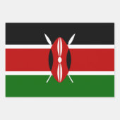 Kenia Flag, Heart & Kenyan Mode / Gift Set Inpakpapier Vel (Voorkant)