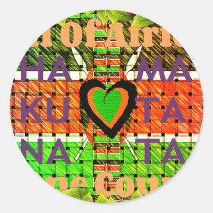 Kenia: Heel Afrika in één land - geweven vlag Ronde Sticker