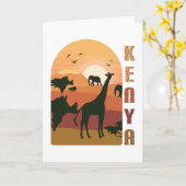 Kenia is geweldig kaart (Gele Bloem)