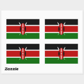 Kenia/Keniaanse vlag Rechthoekige Sticker (Vel)