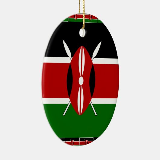 Kenia Kenyan Flags Keramisch Ornament (Rechts)