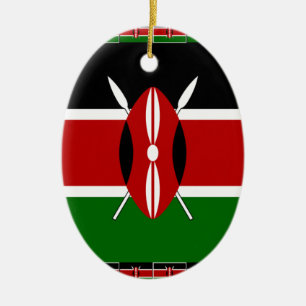 Kenia Kenyan Flags Keramisch Ornament