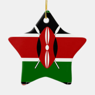 Kenia Kenyan Flags Keramisch Ornament