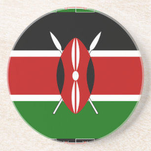 Kenia Kenyan Flags Zandsteen Onderzetter
