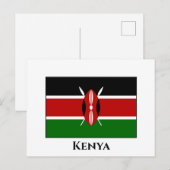Kenia (Kenyan) Vlag Briefkaart (Voorkant / Achterkant)