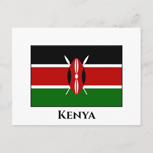 Kenia (Kenyan) Vlag Briefkaart (Voorkant)