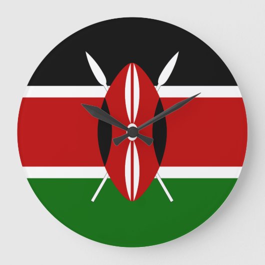 Kenia (Kenyan) Vlag Grote Klok (Voorkant)