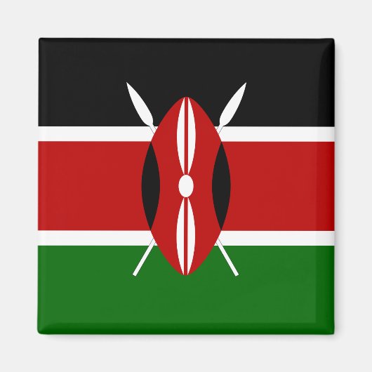 Kenia (Kenyan) Vlag Magneet (Voorkant)