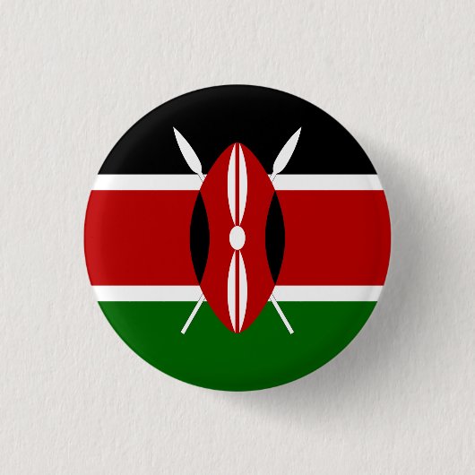 Kenia (Kenyan) Vlag Ronde Button 3,2 Cm (Voorkant)
