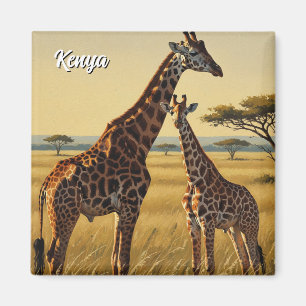 Kenia Masai Mara Giraffes Reizen Magneet