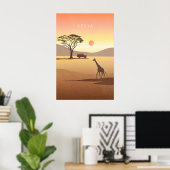 Kenia Minimale Reisposter Poster (Thuiskantoor)