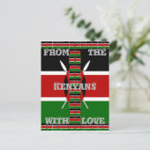 Kenia Naadloze Miniatuur Vlaggen Grens Lijsten Art Briefkaart (Staand voorkant)