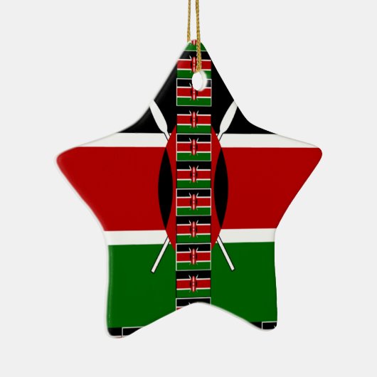 Kenia Naadloze Miniatuur Vlaggen Grens Lijsten Art Keramisch Ornament (Rechts)