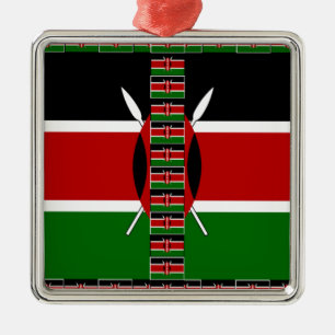Kenia Naadloze Miniatuur Vlaggen Grens Lijsten Art Metalen Ornament