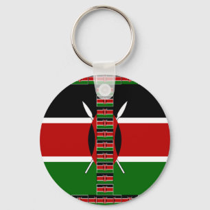 Kenia Naadloze Miniatuur Vlaggen Grens Lijsten Art Sleutelhanger