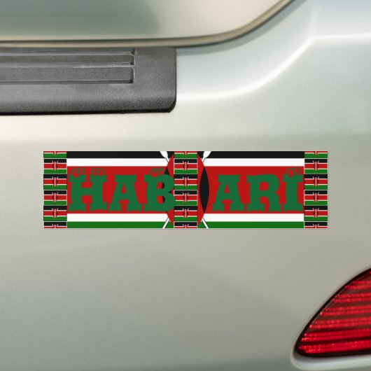 Kenia Naadloze Vlaggen Grens Lijsten Art Print Bumpersticker (Op auto)