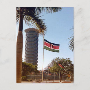 Kenia - Nairobi - De vlaggen en de palmen Briefkaart