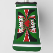 Kenia National Flag kleuren Golfheadcover (Draai 90)