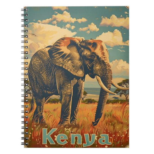 Kenia Olifant  Notitieboek (Voorkant)