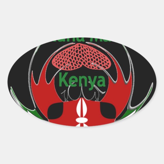 Kenia Ovale Sticker (Voorkant)