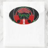 Kenia Ovale Sticker (Tas)