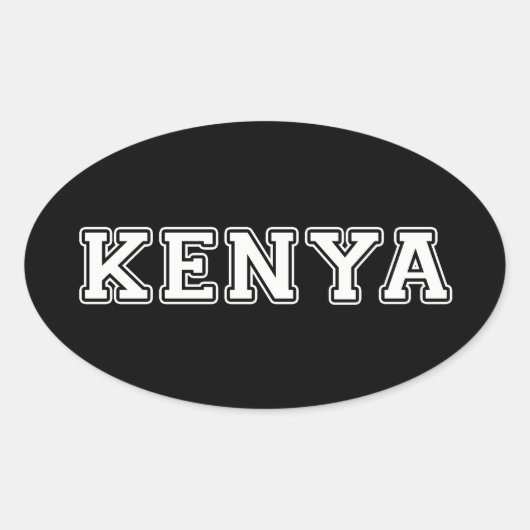 Kenia Ovale Sticker (Voorkant)