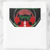 Kenia Rechthoekige Sticker (Tas)