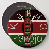 Kenia Samen Ronde Button 6,0 Cm (Voorkant /achterkant)