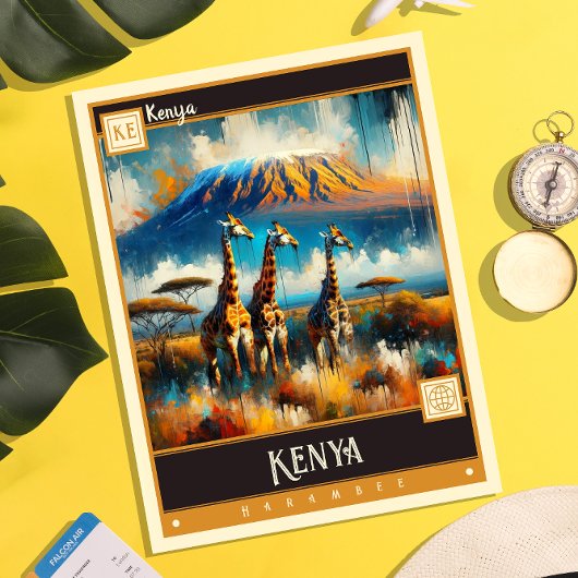 Kenia |  schilderij briefkaart