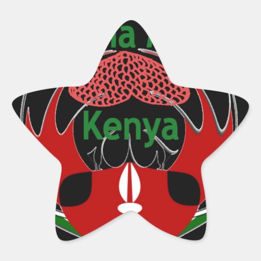 Kenia Ster Sticker (Voorkant)