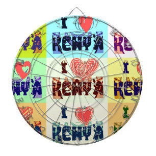 Kenia Travel Souvenir Pop Art Print Dartbord