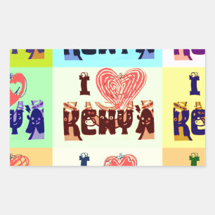 Kenia Travel Souvenir Pop Art Print Rechthoekige Sticker