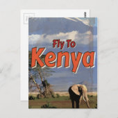 Kenia  vakantie-Poster Briefkaart (Voorkant / Achterkant)