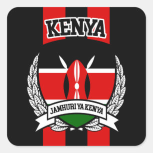Kenia Vierkante Sticker