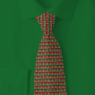 Kenia Vlag Baksteenpatroon Stropdas