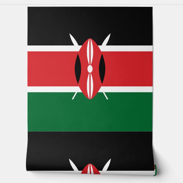 Kenia vlag behang (Afrollen)
