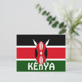 Kenia vlag briefkaart (Staand voorkant)
