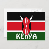 Kenia vlag briefkaart (Voorkant / Achterkant)