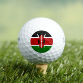 Kenia vlag golfballen (Insitu Shirt)